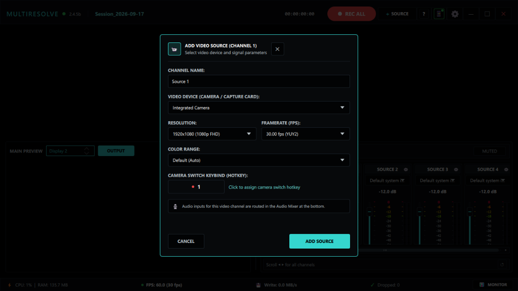 Add Source Dialog